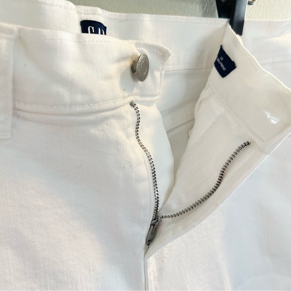 Gap Best Girlfriend Distressed White Jean Womens Size 29 Mid Rise Jeans Ripped - Picture 6 of 10
